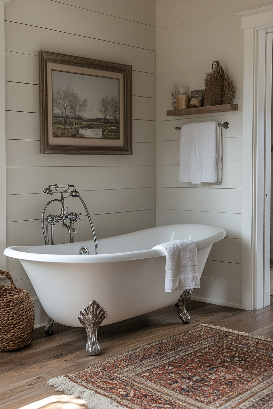 small bathroom with tub