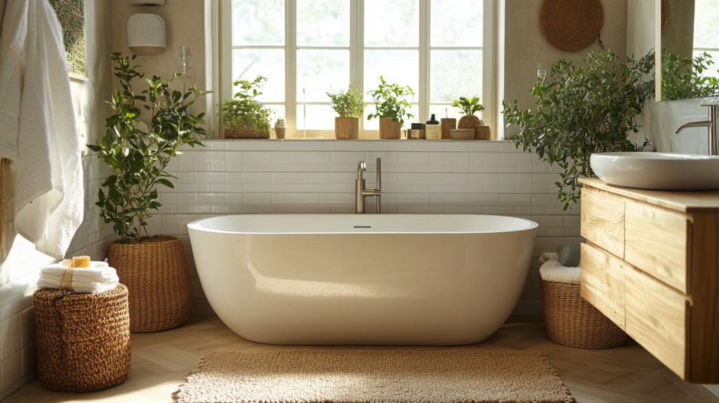 small bathroom with tub